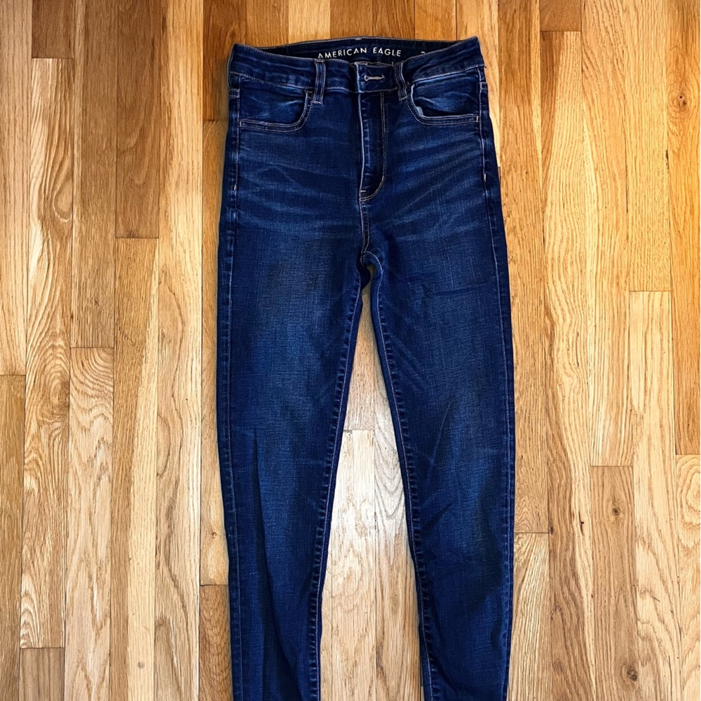American Eagle Outfitters Deep Indigo Jeans 6 Long